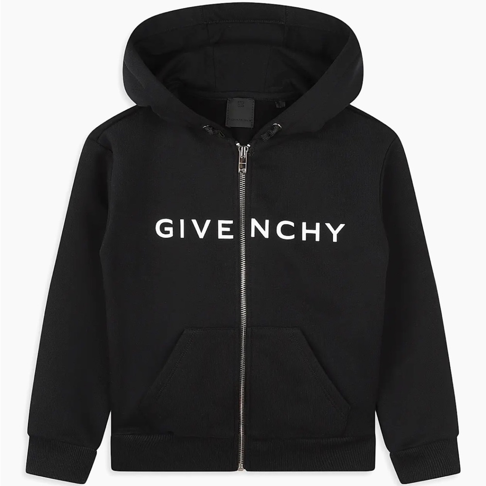 Givenchy Kids Black Zip-Up Hoodie
